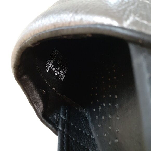 Lands Ends Womens Slip On Round Toe Casual Nursing Clog Shoes Silver Size 9D - Picture 6 of 8